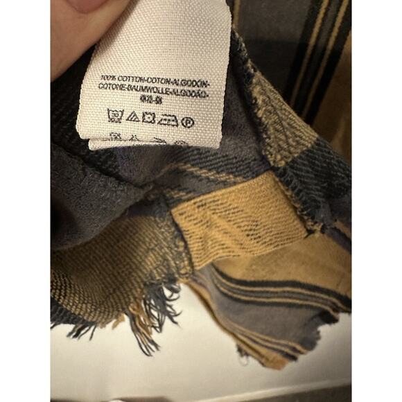 free people  •  plaid shirt flannel shacket western jacket button down top - Picture 8 of 11